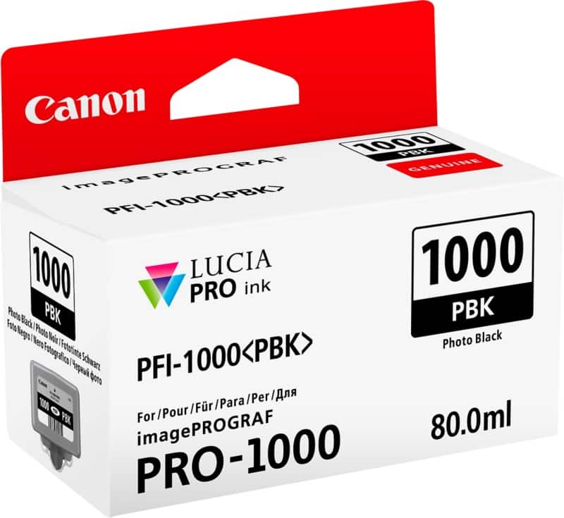 Canon PFI-1000PBK Origineel Inktcartridge Foto Zwart