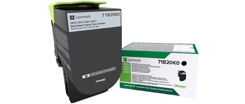 Lexmark Origineel Tonercartridge 71B20K0 Zwart