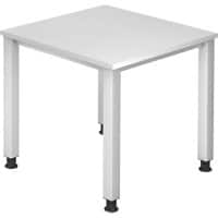 Hammerbacher Q Series VQS Hoogteverstelbaar Bureau Rechthoekig Wit 4 metalen poten 800 (B) x 800 (D) x 810 (H) mm Spaanplaat, Staal