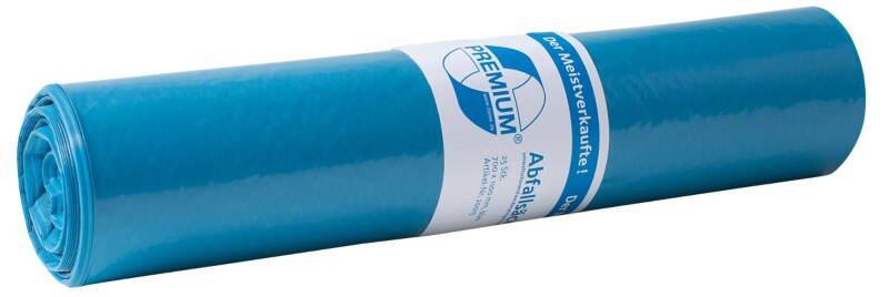 DEISS Premium Gemiddeld gebruik Vuilniszakken 120 L Blauw LDPE (Lagedichtheidpolyetheen) 37 micron 25 Stuks