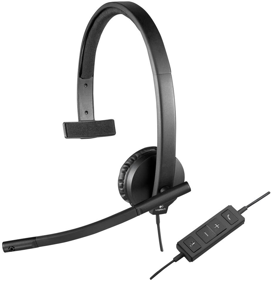 Logitech Bedrade Mono-headset H570e Over het hoofd Zwart