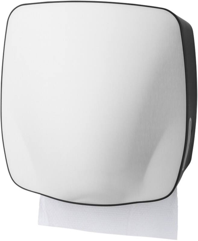 PlastiQline Exclusive 5730 Handdoekdispenser Kunststof, RVS (Roestvrij staal) Afsluitbaar Manueel Zilver