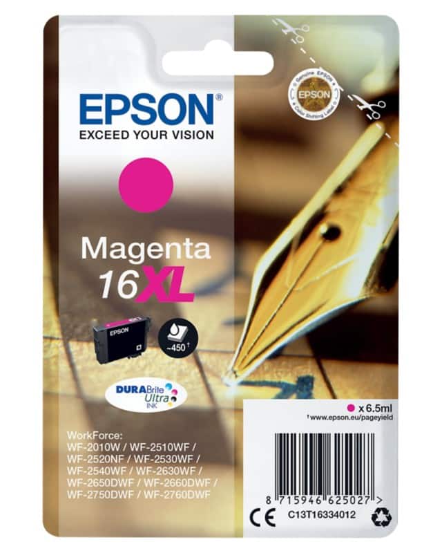 Epson 16XL Origineel Inktcartridge C13T16334012 Magenta