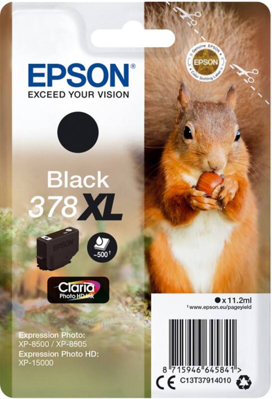 Epson 378XL Origineel Inktcartridge C13T37914010 Zwart