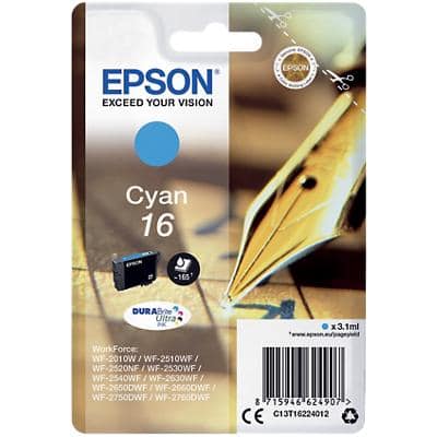 Epson 16 Origineel Inktcartridge C13T16224012 Cyaan