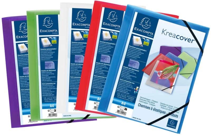 Exacompta 55189E Elastomap Kleurenassortiment A4 90 g/m² 5 stuks