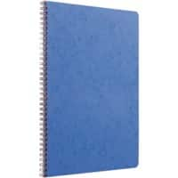 Clairefontaine Schrijfblok A4 Geruit Spiraal gebonden Lederlook Blauw 100 Pagina's 50 Vellen