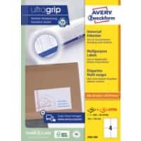 Avery Ultragrip Etiketten 3483-200 Klevend A4 Wit 105 x 148 mm 220 Vellen à 4 Etiketten