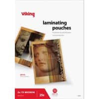 Viking Lamineerhoes A3 Glanzend 75 micron (2 x 75) Transparant 25 Stuks