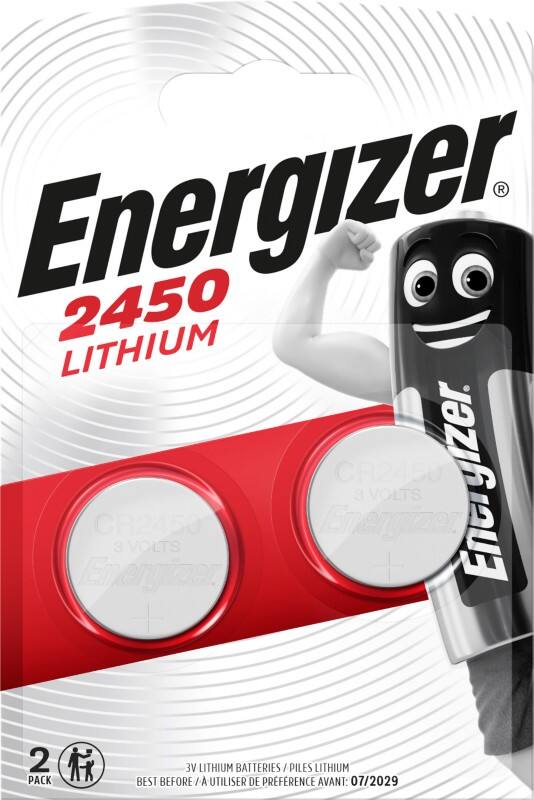 Energizer Knoopcelbatterij Lithium CR2450 620 mAh Lithium (Li) 3 V 2 Stuks