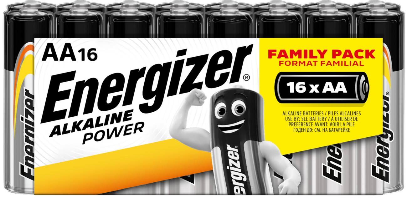 Energizer AA Alkaline Batterijen Power LR6 1,5V 16 stuks