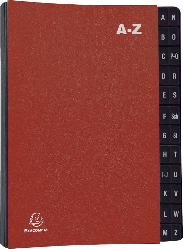 Exacompta Tabbladen A4 Rood Karton 25 x 33 cm