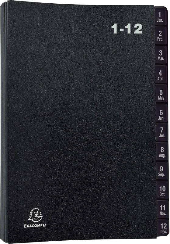 Exacompta Sorteermap 57012E A4 Zwart Karton 24 x 34 cm