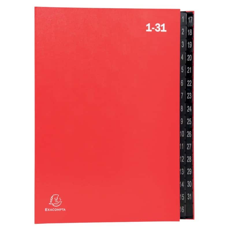 Exacompta Sorteermap 57035E A4 Rood Karton 24 x 34 cm