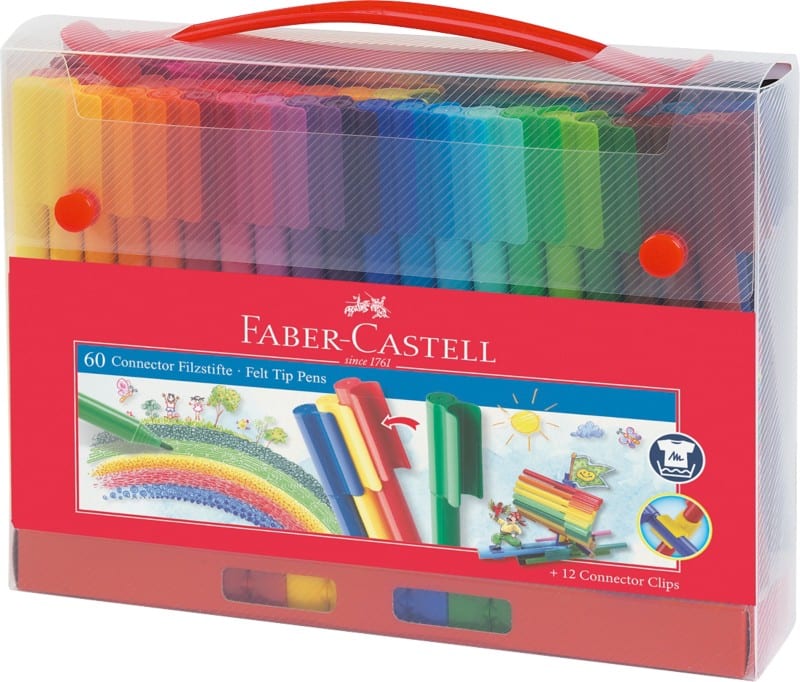 Faber-Castell Connector Viltstift - Medium Kleurenassortiment 1555 60 Stuks