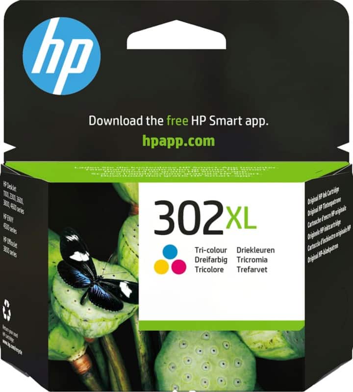 HP 302XL originele inktcartridge F6U67AE cyaan, magenta, geel