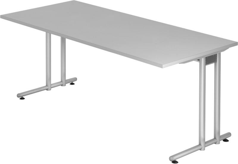 Hammerbacher VNS Bureau Grijs C-Voet 1.800 (B) x 800 (D) x 740 (H) mm Spaanplaat, Staal