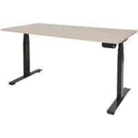 Schaffenburg Dextro Plus Zit-sta-bureau Rechthoekig Eiken T-Voet 1.800 (B) x 800 (D) x 645 (H) mm Melamine
