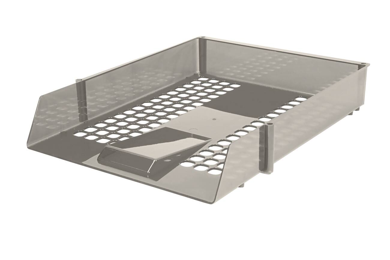 Niceday Smoke Brievenbakje Grijs A4 500 ve l Plastic 25,6 x 35 x 6,7 cm