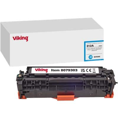 Compatibel Viking HP 312A Tonercartridge CF381A Cyaan