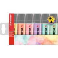 STABILO BOSS ORIGINAL Tekstmarker Kleurenassortiment Medium Beitelpunt 2 - 5 mm 6 Stuks