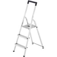 Hailo Trapladder L40 Easyclix Zilver, zwart 3 43 x 136 cm