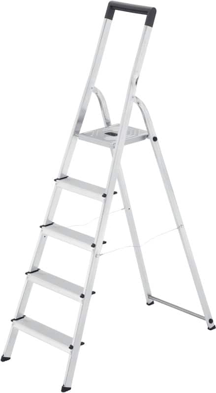 Hailo Trapladder L40 Easyclix Zilver, zwart 5 48 x 168 cm