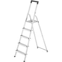 Hailo Trapladder L40 Easyclix Zilver, zwart 5 48 x 168 cm