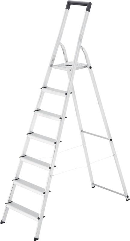 Hailo Trapladder L40 Easyclix Zilver, zwart 7 54 x 230 cm