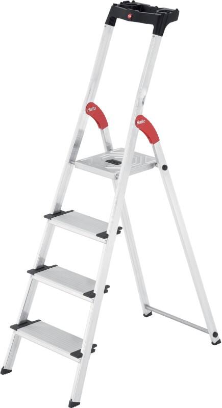 Hailo Trapladder XXL Easyclix Zilver, zwart 4 90 x 13 x 147 cm