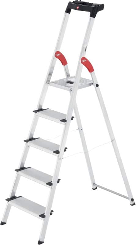 Hailo Trapladder XXL Easyclix Zilver, zwart 5 40 x 13 x 163 cm