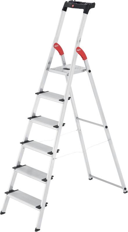 Hailo Trapladder XXL Easyclix Zilver, zwart 6 51 x 13 x 190 cm