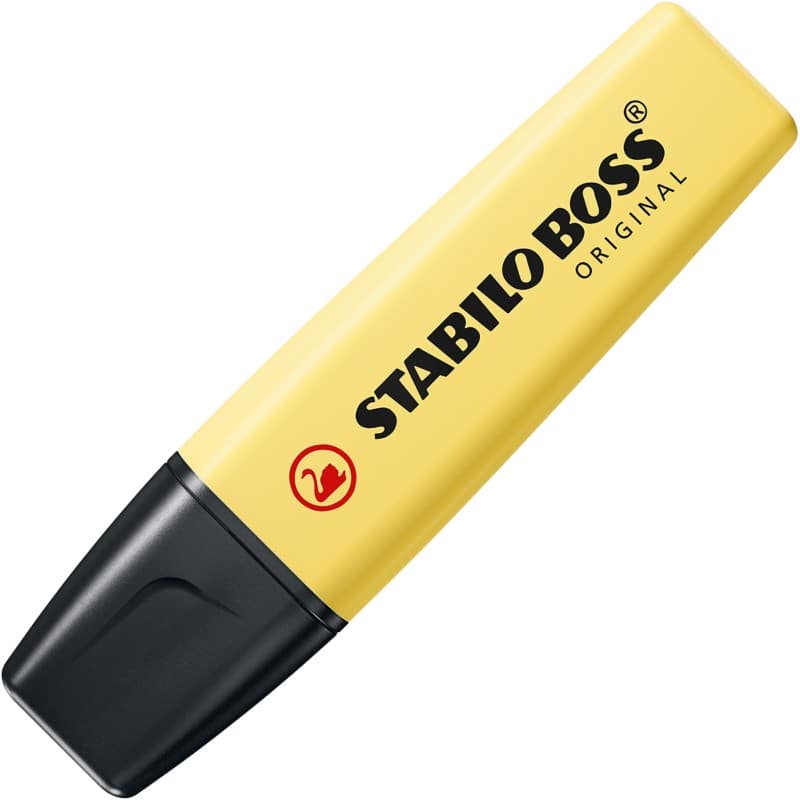 STABILO BOSS ORIGINAL Tekstmarker Geel Beitelpunt 2 - 5 mm Navulbaar