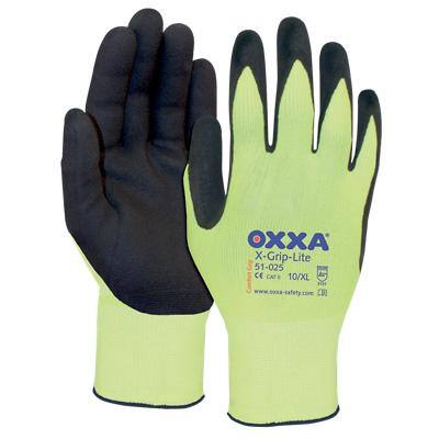 Oxxa Handschoenen X-Grip-Lite Latex Maat XXL Geel 2 Stuks