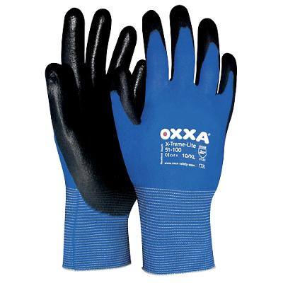 Oxxa Handschoenen X-Treme-Lite Nylon, PU Maat M Blauw 1 Paar