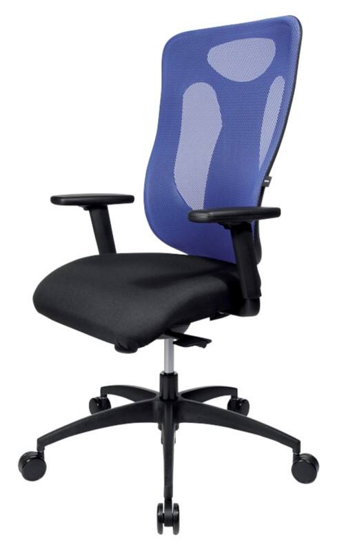 TOPSTAR NetPro 110 Ergonomische stoel Synchroonmechanisme In hoogte verstelbare armleuning In hoogte verstelbare zitting Blauw 110 kg