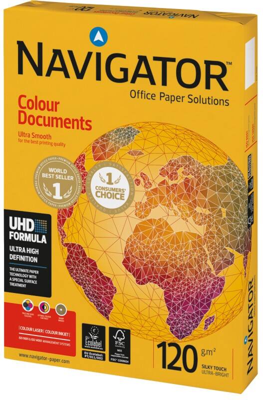Navigator Colour Documents A3 Kopieerpapier 120 g/m² Glad Wit 500 Vellen