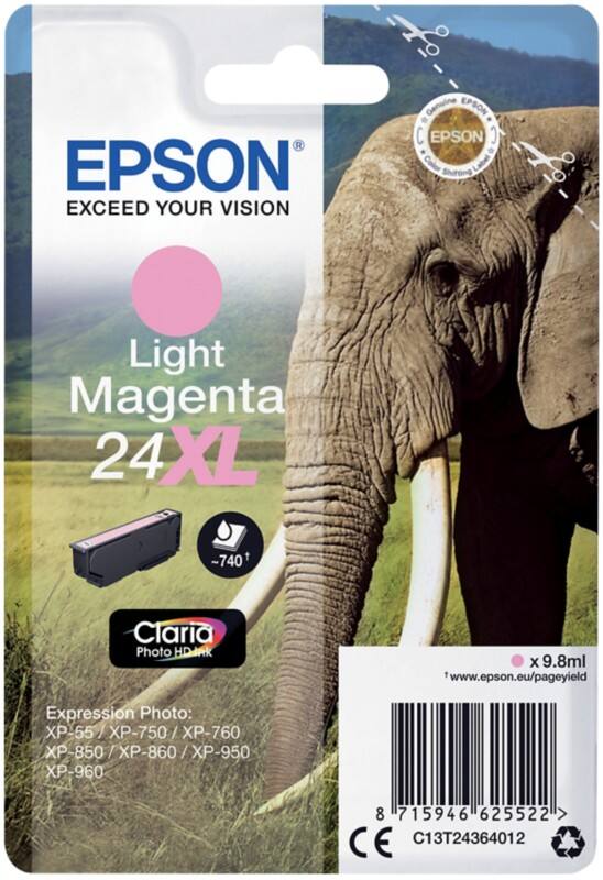 Epson 24XL Origineel Etiketteertape C13T24364012 lichtmagenta