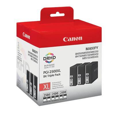 Canon PGI-2500XL Origineel Inktcartridge Zwart Multipak  3 Stuks