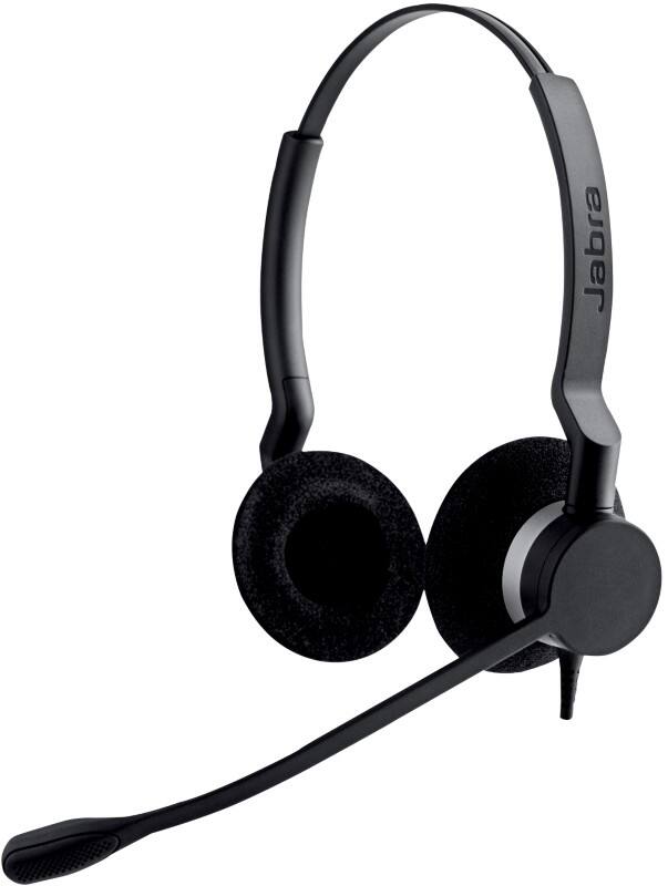 Jabra Biz Bedraad Headset bedraad Over het hoofd Noise-cancelling microfoon Stereo BIZ 2300 QD Duo Zwart