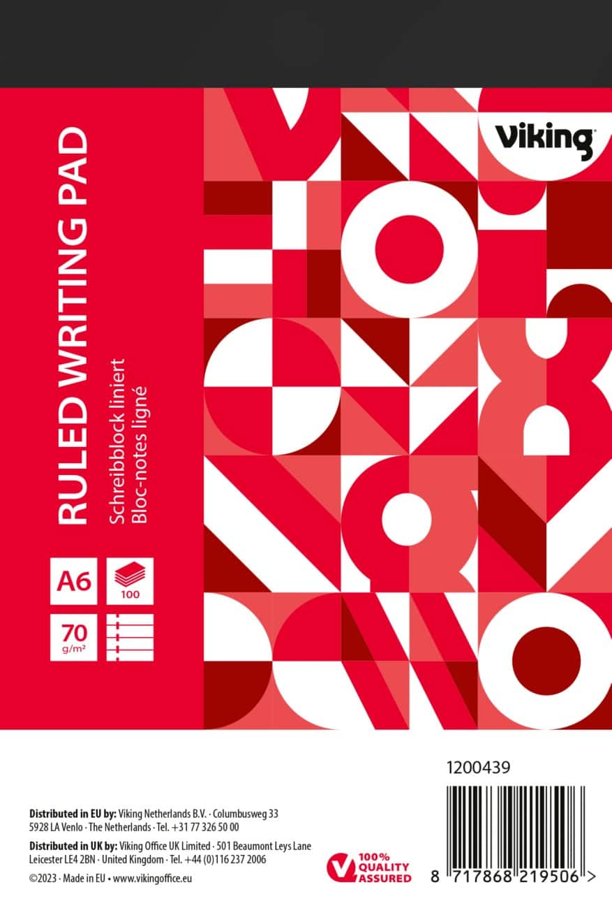 Office Depot A6 Schrijfblok Wit Softcover Gelinieerd Geperforeerd 5 stuks à 100 vellen