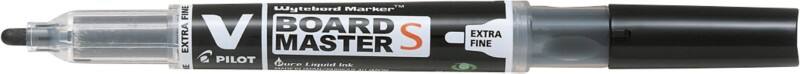 Pilot V-Board Master S Niet-permanent Whiteboard-marker Zwart Extra Fijn Ronde punt - 1,3 mm 80% Gerecycled