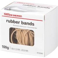 Office Depot Elastieken 1,5 x 80mm Ø 50mm Naturel 100g