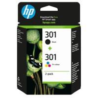 HP 301 Origineel Inktcartridge N9J72AE Zwart, cyaan, magenta, geel Multipak  2 Stuks