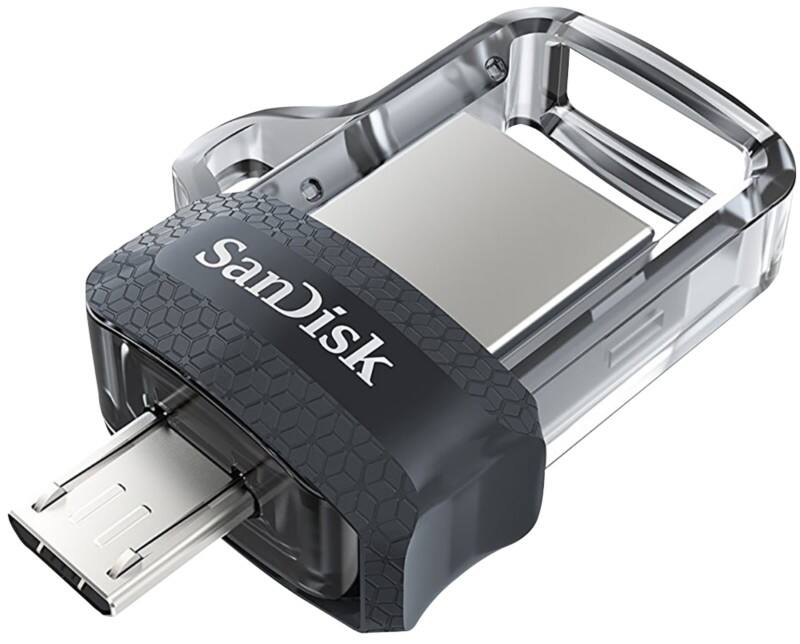 SanDisk USB 3.0 USB-stick Ultra Dual 128 GB Transparant Zwart