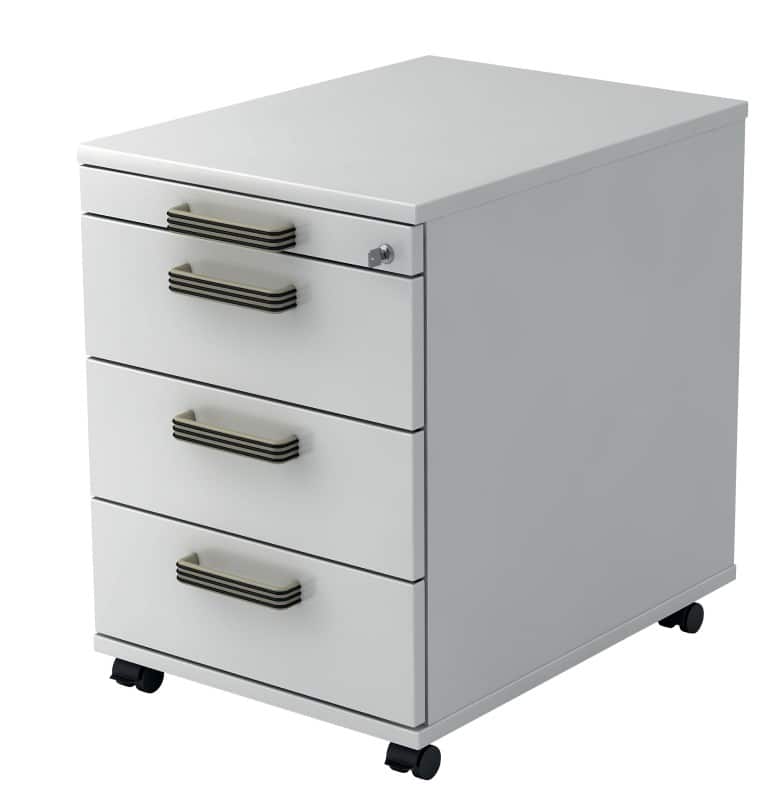 Hammerbacher Ladeblok 4 Lades Afsluitbaar 428 x 580 x 590 mm