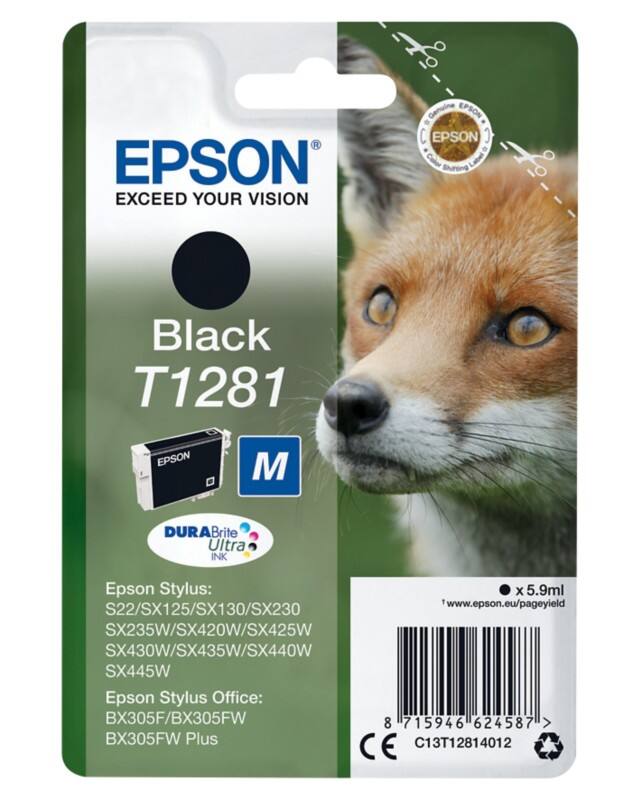 Epson T1281 Origineel Inktcartridge C13T12814012 Zwart