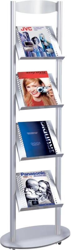 Kerkmann Sirius A4 Folderhouder Zilver 3473 420 (B) x 340 (D) x 1,550 (H) mm