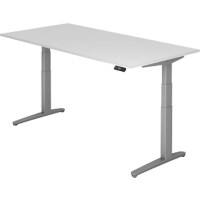 Hammerbacher XBHM VXBHM Elektrisch hoogteverstelbaar Zit-sta-bureau Rechthoekig Wit C-Voet 2.000 (B) x 1.000 (D) x 1.290 (H) mm Spaanplaat, Staal, Aluminium