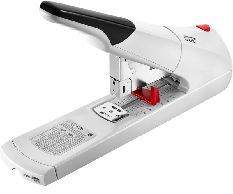 Novus NOVUS OFFICE Heavy Duty nietmachine B 50 Halve strip 140 Vellen Grijs 23/6, 23/13 Kunststof, metaal